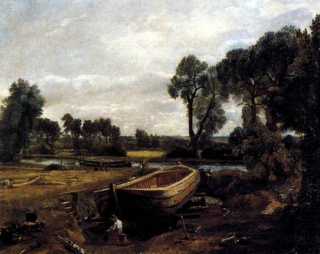 John Constable Boat-Building on the Stour china oil painting image